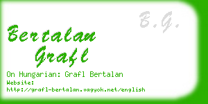 bertalan grafl business card